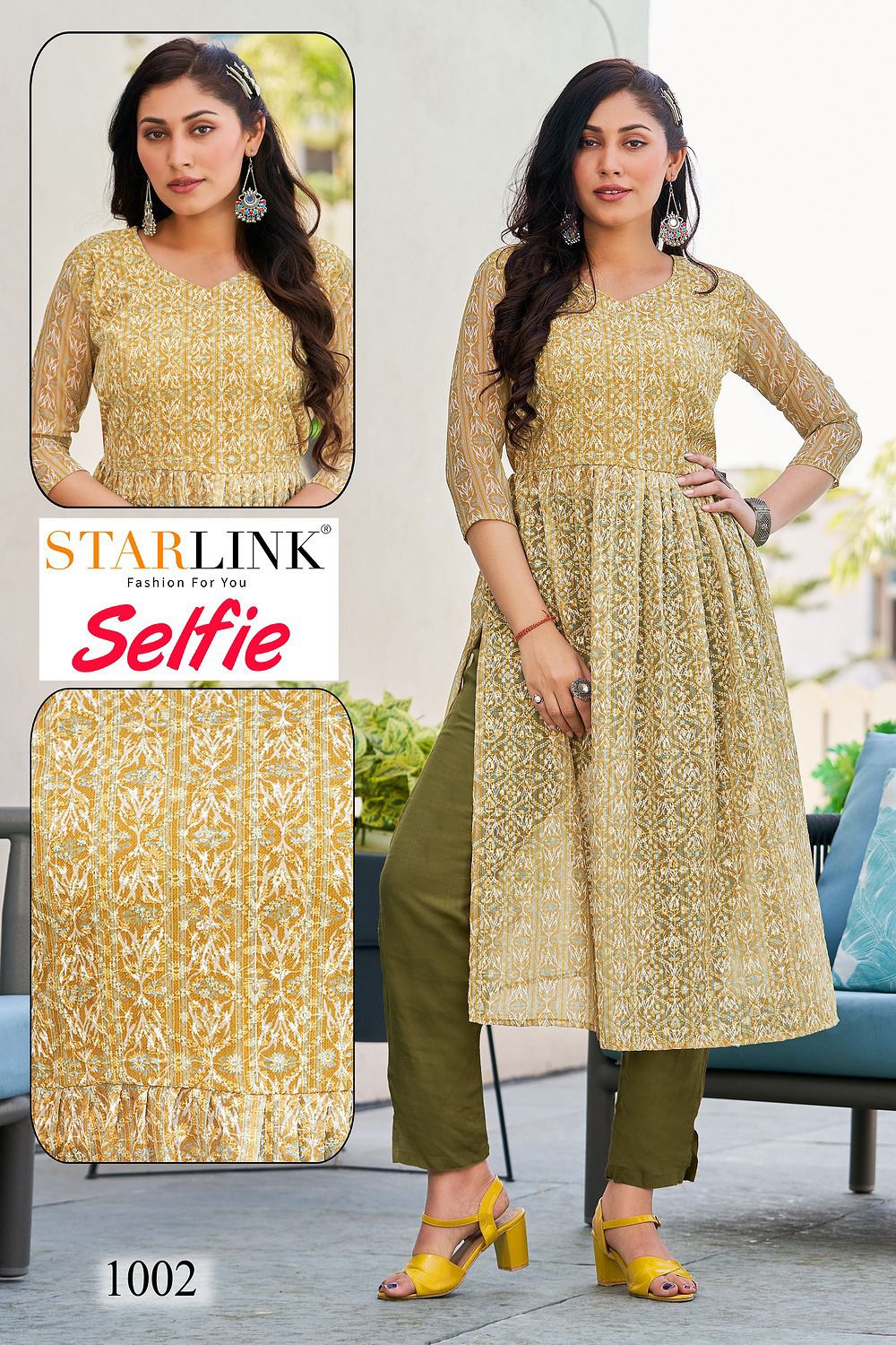 Selfie Starlink Fancy Wear Wholesale Georgette Kurtis Catalog